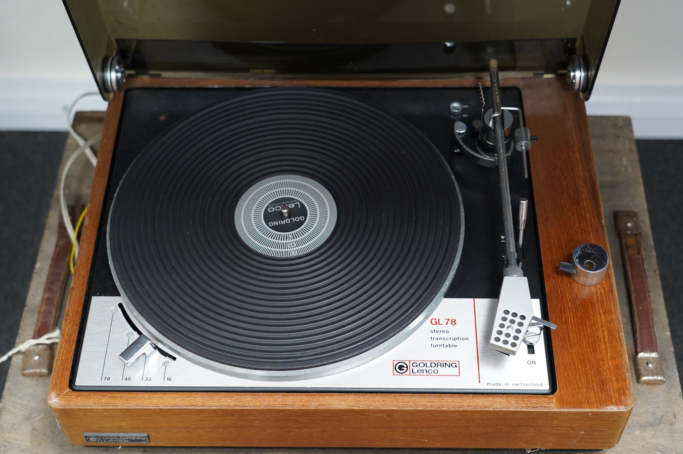 A Goldring Lenco GL78 record player turntable. Condition - fair